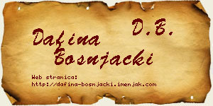 Dafina Bošnjački vizit kartica